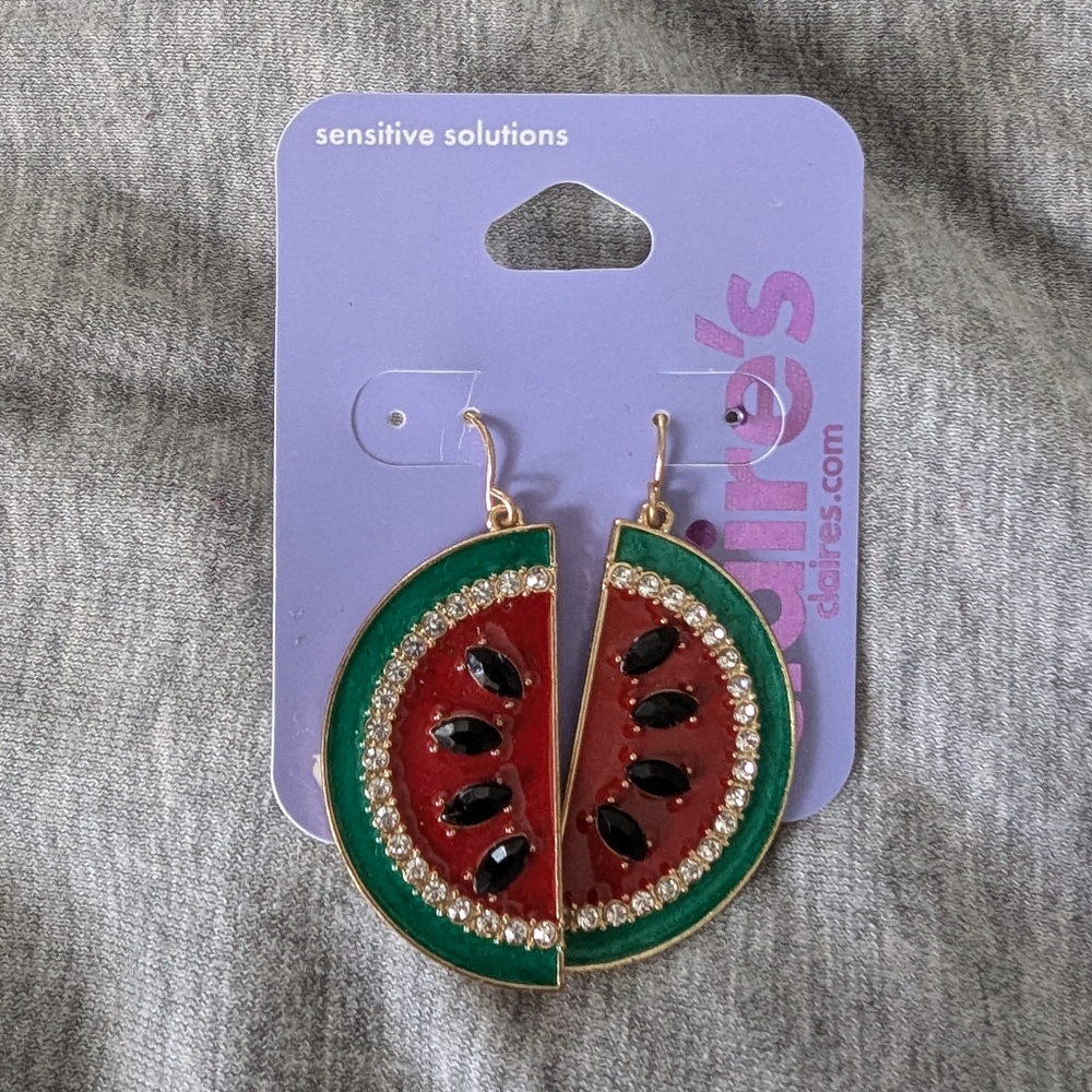 Claire's Watermelon Dangle Earrings